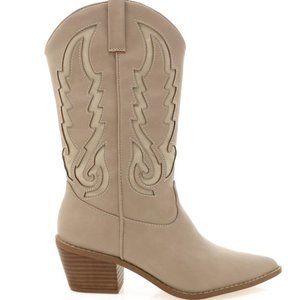 Billini Norva Blush Cream Western Cowboy Boots Size 9 New in Box